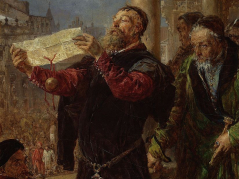 Jan Matejko „Wyrok na Matejkę” ze zbiorów Muzeum Narodowego w Warszawie. Fot. Piotr Ligier. Źródło: Muzeum Regionalne w Stalowej Woli