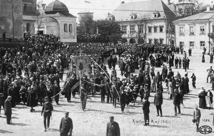 Obchody rocznicy Konstytucji 3 maja w Kielcach – 3 maja 1916 r.