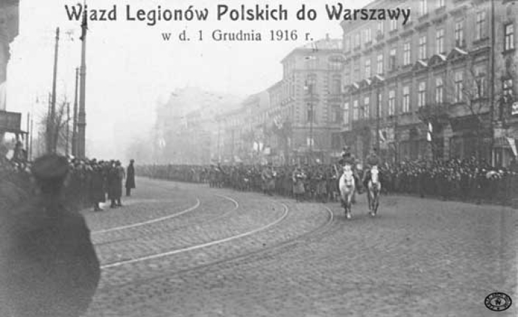 Wkroczenie oddziałów legionowych do Warszawy. 1.12.1916 r.