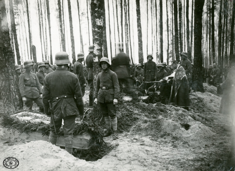 Pogrzeb poległych 55 Poznańskiego Pułku Piechoty w Bobrujsku, 1919-1920