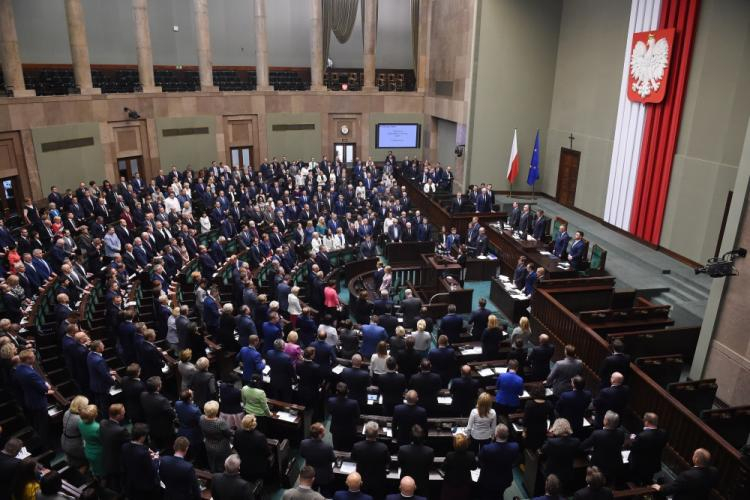 Sejm przyjął uchwałę o ustanowieniu Roku 2018 Rokiem Jubileuszu odzyskania przez Polskę Niepodległości. Warszawa, 25.05.2017. Fot. PAP/R. Pietruszka