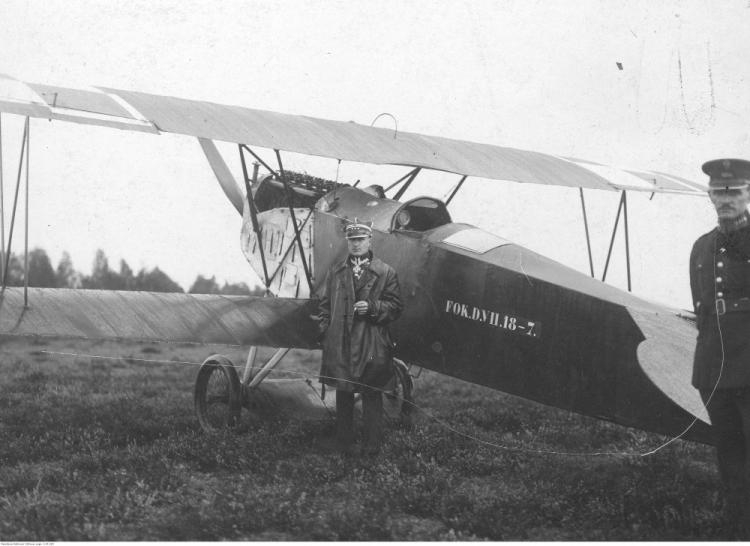 Samolot Fokker D.VII. Lata 30. Fot. NAC