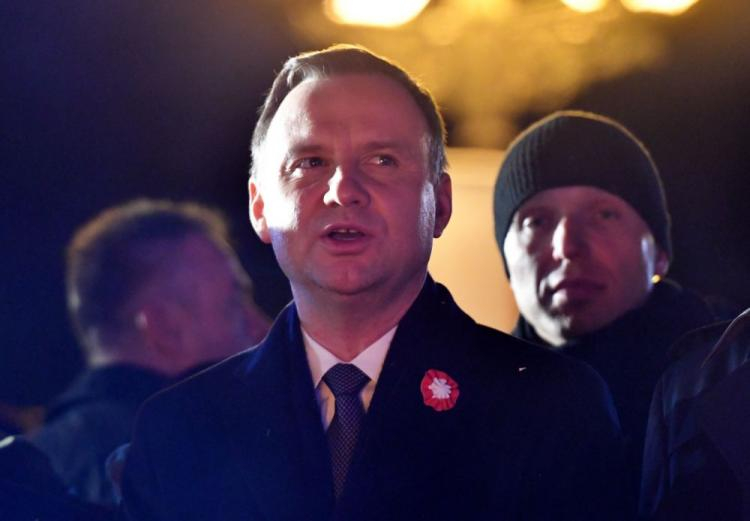 Prezydent Andrzej Duda uczestniczy w V Ognisku Patriotyzmu w Stalowej Woli. Fot. PAP/P. Polak