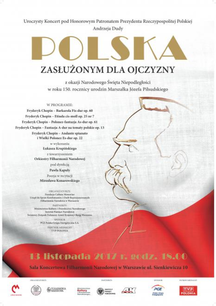 Koncert "Polska - Zasłużonym dla Ojczyzny" w Filharmonii Narodowej