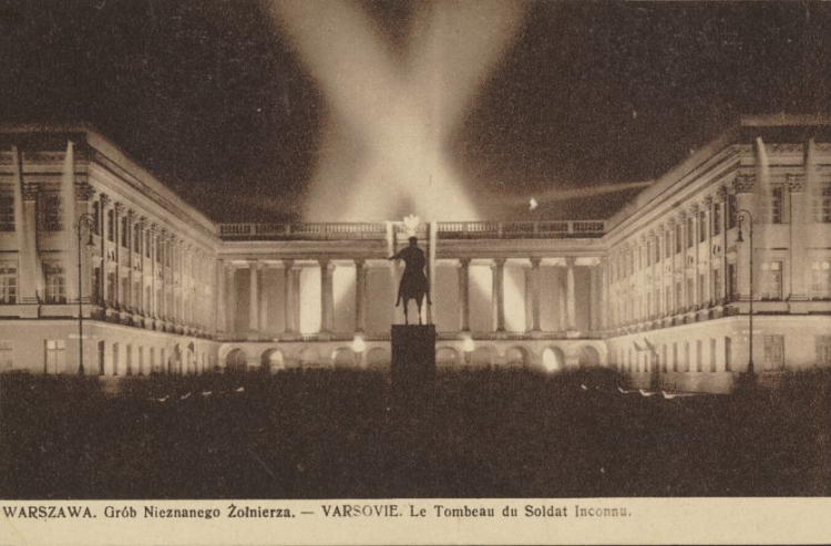 Pałac Saski z Grobem Nieznanego Żołnierza. Źródło: BN Polona Pałac Saski z Grobem Nieznanego Żołnierza. Źródło: BN Polona