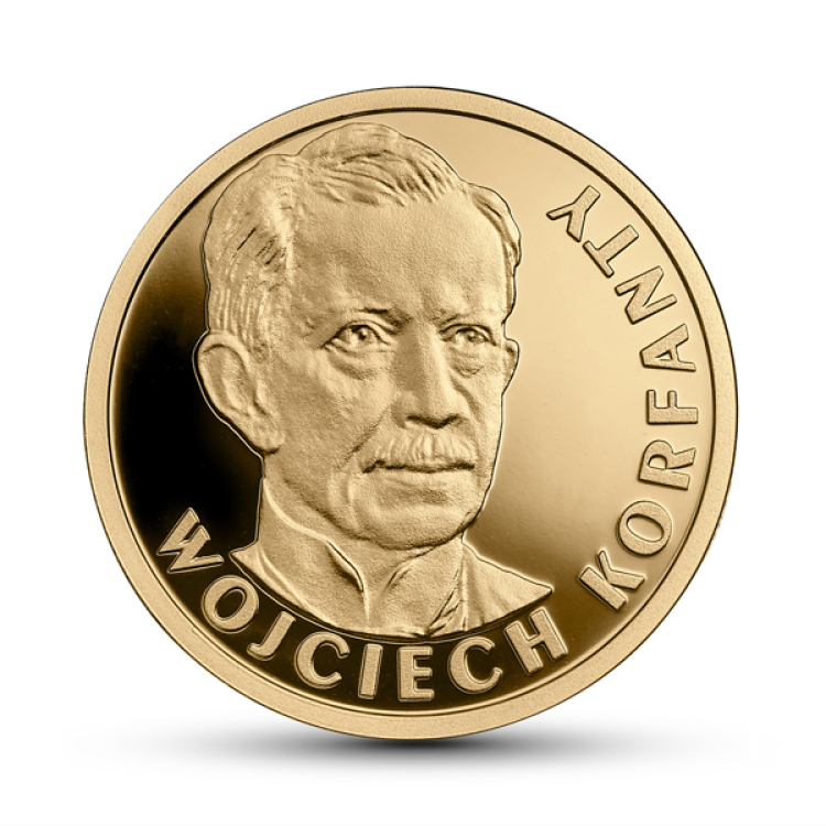 Moneta kolekcjonerska z serii „Stulecie odzyskania przez Polskę niepodległości” – Wojciech Korfanty. Źródło: Narodowy Bank Polski Moneta kolekcjonerska z serii „Stulecie odzyskania przez Polskę niepodległości” – Wojciech Korfanty. Źródło: Narodowy Bank Polski