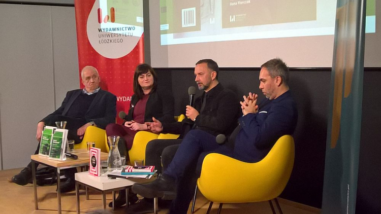 Od lewej: prof. Andrzej Friszke, dr Ilona Florczak, prof. Przemysław Waingertner, dr Mikołaj Mirowski