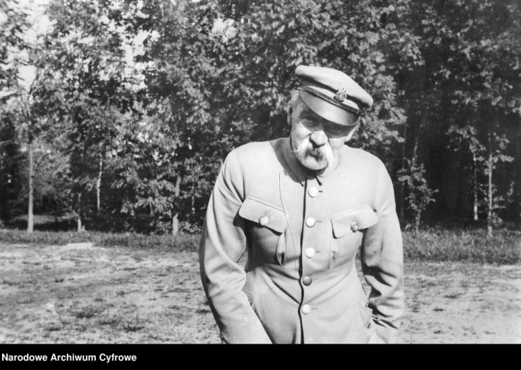 Marszałek Józef Piłsudski w Moszczenicy. 1934 r. Fot. NAC Marszałek Józef Piłsudski w Moszczenicy. 1934 r. Fot. NAC