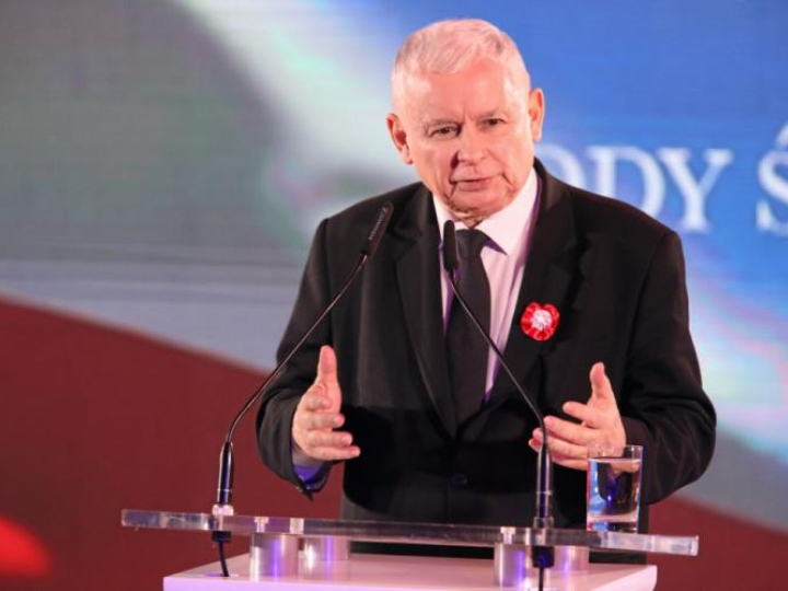 Prezes PiS Jarosław Kaczyński. Kraków, 11.11.2017. Fot. PAP/S. Rozpedzik