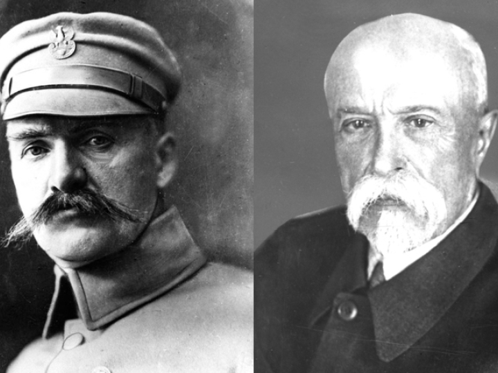 Józef Piłsudski, Tomasz Masaryk. Źródło: NAC