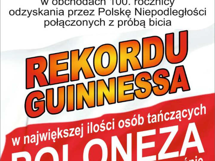 Próba pobicia rekordu Guinnessa w tańczeniu poloneza w Słupcy