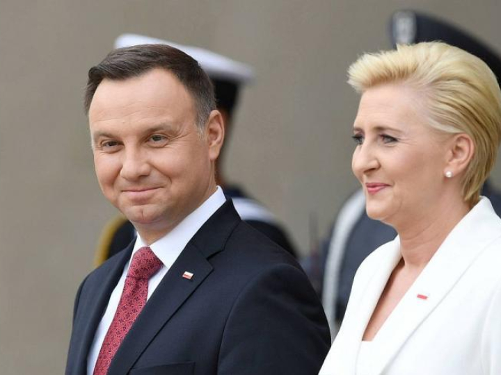 Prezydent Andrzej Duda z małżonką Agatą Kornhauser-Dudą. Fot. PAP/R. Pietruszka