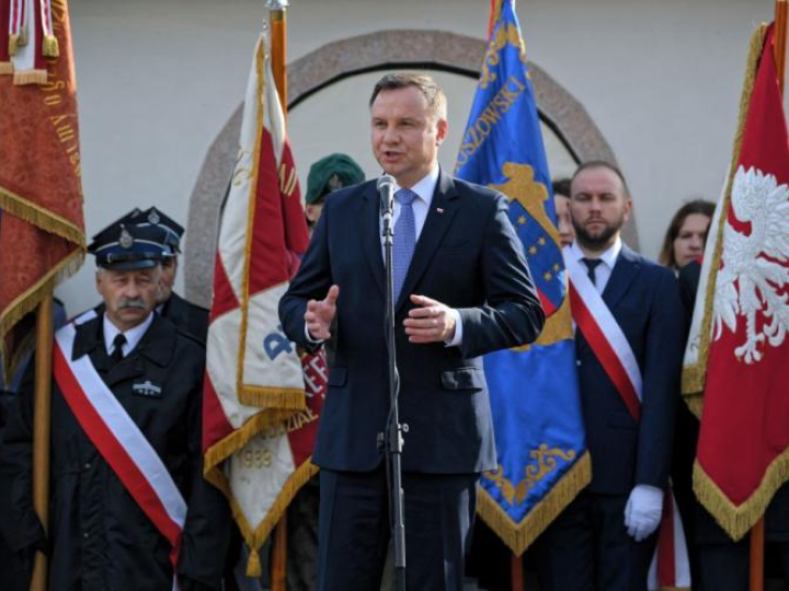 Prezydent RP Andrzej Duda podczas obchodów 100. Rocznicy Odzyskania przez Polskę Niepodległości w Kolbuszowej.  Fot. PAP/D. Delmanowicz