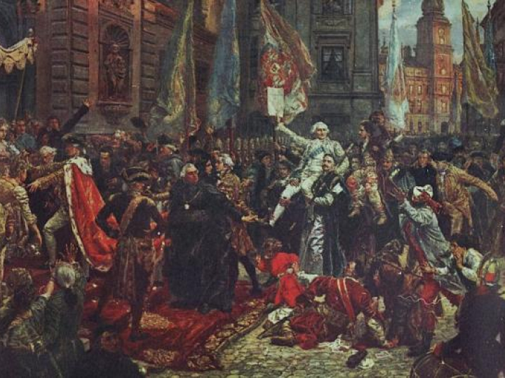 Obraz Jana Matejki "Konstytucja 3 Maja 1791" w zbiorach Zamku Królewskiego w Warszawie. Fot. PAP/Reprodukcja