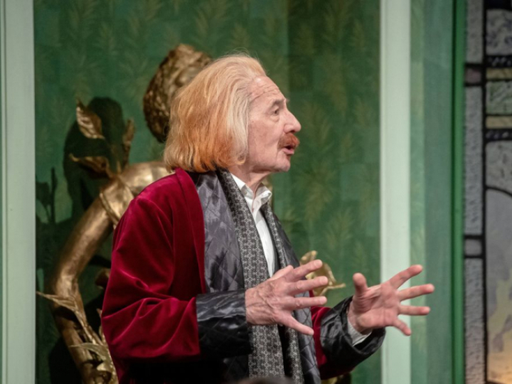 Aktor Dymitr Hołówko jako lgnacy Paderewski podczas próby medialnej spektaklu „Fantazja Polska” w reżyserii Macieja Wojtyszki. Fot. PAP/G. Michałowski