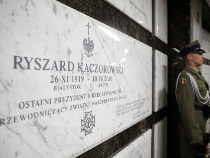Warszawa, 24.11.2019. Krypta prezydenta Ryszarda Kaczorowskiego w Panteonie Wielkich Polaków Świątyni Opatrzności Bożej w Warszawie. PAP/L. Szymańsk