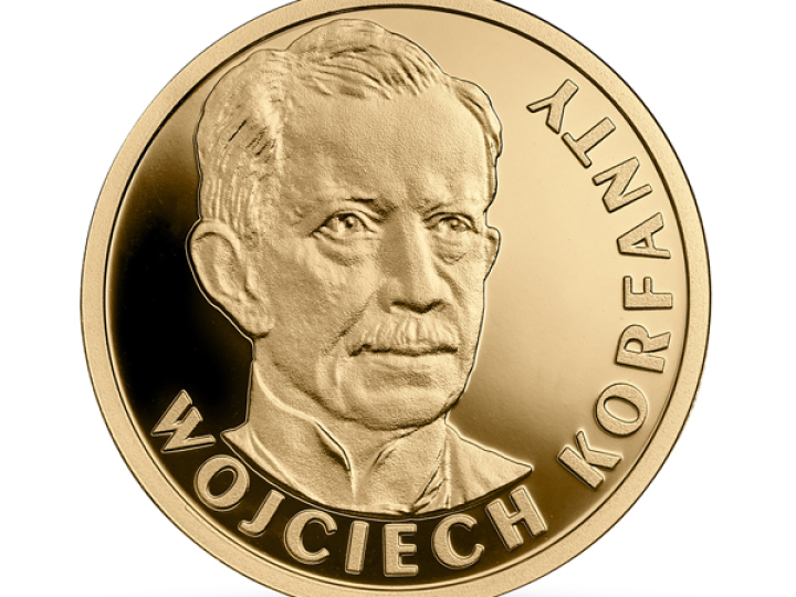 Moneta kolekcjonerska z serii „Stulecie odzyskania przez Polskę niepodległości” – Wojciech Korfanty. Źródło: Narodowy Bank Polski
