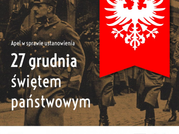 Apel w sprawie ustanowienia 27 grudnia świętem państwowym. Źródło: IPN